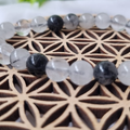 Bracelet Cristal de Roche et Tourmaline Noire
