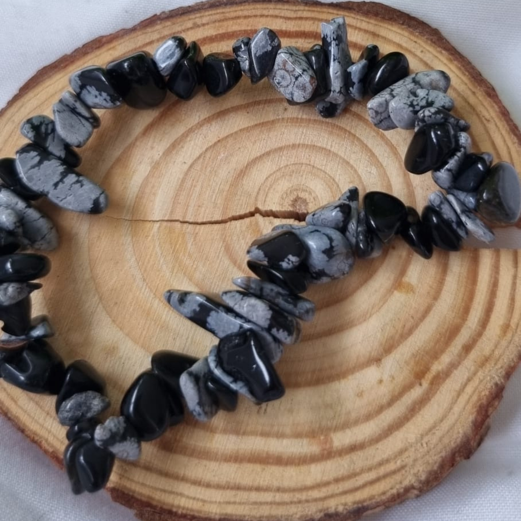 Bracelet Baroque Obsidienne Flocon de neige