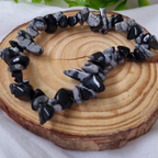 Bracelet Baroque Obsidienne Flocon de neige