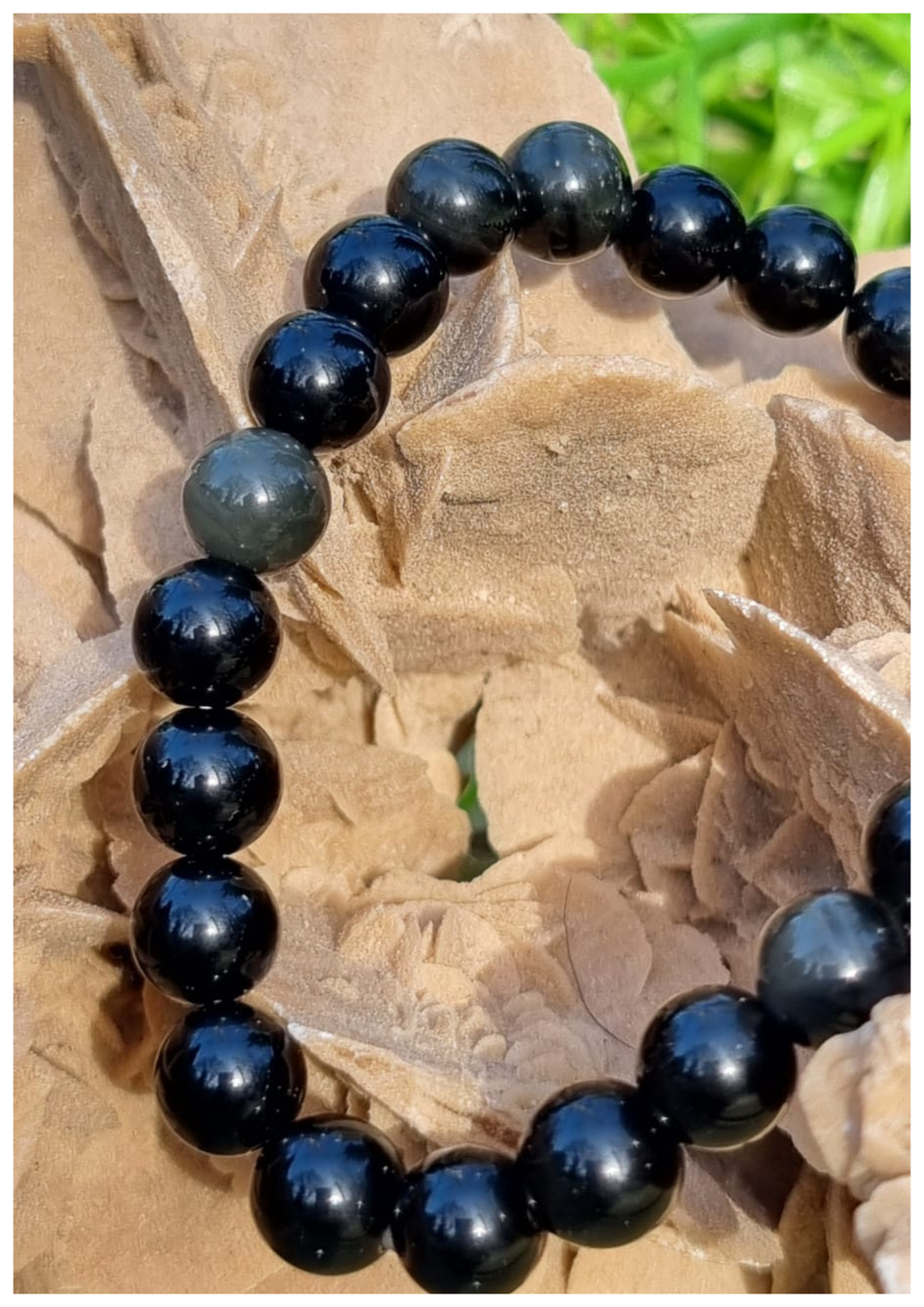 Bracelet Obsidienne Or