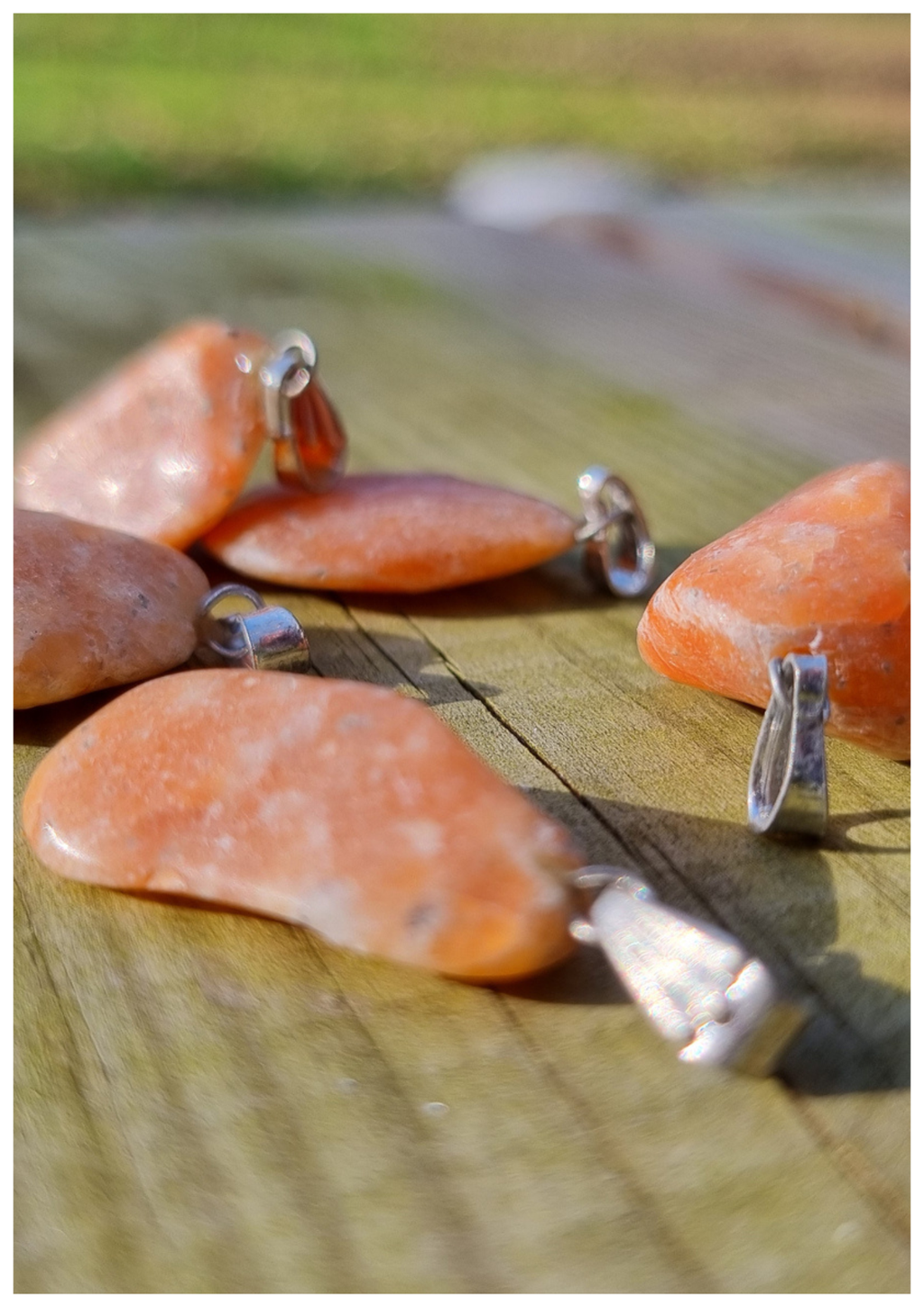 Pendentif Calcite Orange
