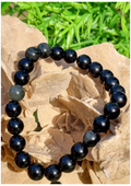 Bracelet Obsidienne Or